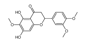 2,3-Dihydro-5,7-dihydroxy-6-methoxy-2-(3,4-dimethoxyphenyl)-4H-1-benzopyran-4-one Structure