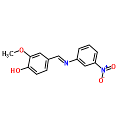 2-Methoxy-4-((E)-[(3-nitrophenyl)imino]methyl)phenol结构式