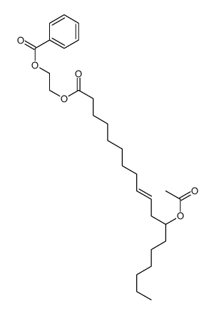 2-(12-acetyloxyoctadec-9-enoyloxy)ethyl benzoate Structure