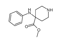 4-Piperidinecarboxylic acid, 4-(phenylamino)-, methyl ester结构式