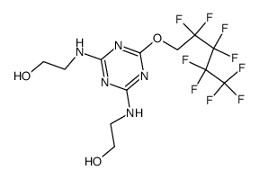 2,2'-[6-(2,2,3,3,4,4,5,5,5-nonafluoro-pentyloxy)-[1,3,5]triazine-2,4-diyldiamino]-bis-ethanol结构式