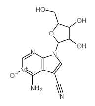 5-amino-9-[3,4-dihydroxy-5-(hydroxymethyl)oxolan-2-yl]-4-oxo-2,9-diaza-4-azoniabicyclo[4.3.0]nona-2,7,10-triene-7-carbonitrile structure