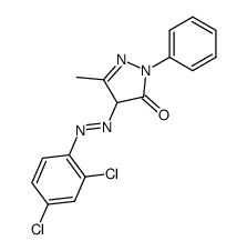 4-(2',4'-Dichlorphenylazo)-3-methyl-1-phenylpyrazolin-5-on Structure