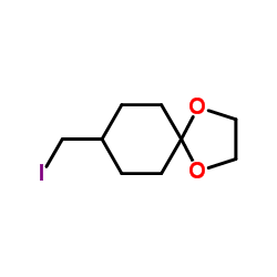 8-(Iodomethyl)-1,4-dioxaspiro[4.5]decane结构式