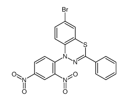 6-bromo-1-(2,4-dinitrophenyl)-3-phenyl-4,1,2-benzothiadiazine结构式