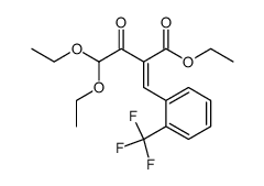 (E,Z)-ethyl 4,4-diethoxy-2-<2-(trifluoromethyl)benzylidene>acetoacetate结构式