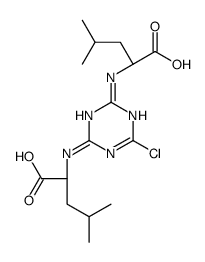 (2S)-2-[[4-[[(1S)-1-carboxy-3-methylbutyl]amino]-6-chloro-1,3,5-triazin-2-yl]amino]-4-methylpentanoic acid Structure