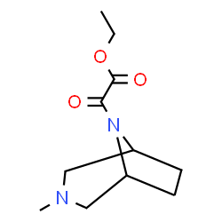 α-Oxo-3-methyl-3,8-diazabicyclo[3.2.1]octane-8-acetic acid ethyl ester结构式