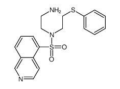 N-(2-aminoethyl)-N-(2-phenylsulfanylethyl)isoquinoline-5-sulfonamide结构式