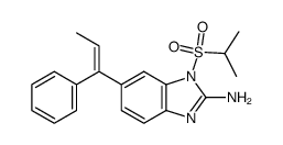 6-(1-phenyl-propenyl)-1-(1-methyl-ethanesulfonyl)-1H-benzoimidazol-2-ylamine Structure