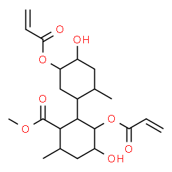 methyl 5',6-bis(acryloyloxy)-4',5-dihydroxy-2',3-dimethyl[1,1'-bicyclohexyl]-2-carboxylate Structure