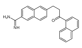 6-(3-naphthalen-1-yl-3-oxopropyl)naphthalene-2-carboximidamide结构式