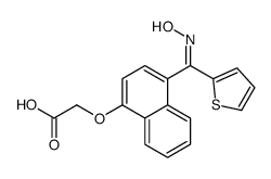 2-[4-[(Z)-N-hydroxy-C-thiophen-2-ylcarbonimidoyl]naphthalen-1-yl]oxyacetic acid Structure