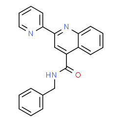 N-benzyl-2-(pyridin-2-yl)quinoline-4-carboxamide结构式