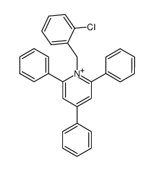 1-(2-chlorobenzyl)-2,4,6-triphenylpyridin-1-ium结构式