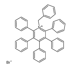 1-benzyl-2,3,4,5,6-pentaphenylpyridinium bromide Structure