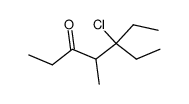 5-ethyl-5-chloro-4-methyl-heptan-3-one结构式