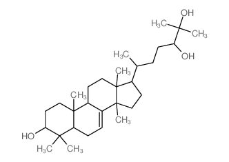 TIRUCALL-7-ENE, 3S,24S,25-TRIHYDROXY- Structure