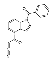 1-benzoyl-4-diazoacetylindole结构式