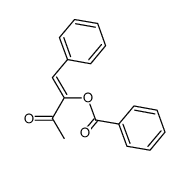 (Z)-3-oxo-1-phenylbut-1-en-2-yl benzoate结构式