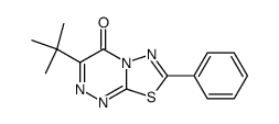 3-tert-Butyl-7-phenyl-[1,3,4]thiadiazolo[2,3-c][1,2,4]triazin-4-one结构式