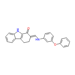 2-[(E)-(3-PHENOXYANILINO)METHYLIDENE]-2,3,4,9-TETRAHYDRO-1H-CARBAZOL-1-ONE Structure