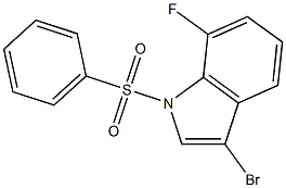 3-bromo-7-fluoro-1-(phenylsulfonyl)-1H-indole Structure