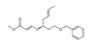 (+)-methyl (2E,5S,7E)-5-(2-benzyloxyethyl)-4-oxa-nona-2,7-dienoate Structure