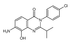 4(3H)-Quinazolinone,7-amino-3-(4-chlorophenyl)-8-hydroxy-2-(1-methylethyl)- picture