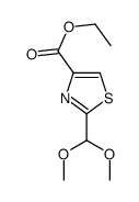 4-Thiazolecarboxylicacid,2-(dimethoxymethyl)-,ethylester(9CI) Structure