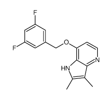 7-[(3,5-difluorophenyl)methoxy]-2,3-dimethyl-1H-pyrrolo[3,2-b]pyridine Structure