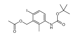 [6-iodo-2-methyl-3-[(2-methylpropan-2-yl)oxycarbonylamino]phenyl]methyl acetate Structure