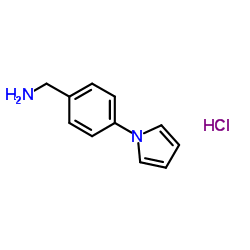 1-[4-(1H-Pyrrol-1-yl)phenyl]methanamine hydrochloride (1:1)结构式