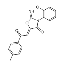 2-imino-3-(o-chlorophenyl)-5-p-methylphenacylidene-4-oxazolidone Structure