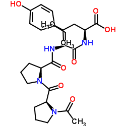 1-Acetyl-L-prolyl-L-prolyl-L-tyrosyl-L-leucine structure