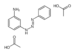 (phenylazo)benzene-1,3-diammonium acetate (1:2) Structure