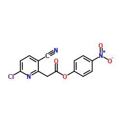 4-Nitrophenyl (6-chloro-3-cyano-2-pyridinyl)acetate Structure