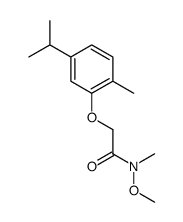 N-methoxy-N-methyl-2-(2-methyl-5-propan-2-ylphenoxy)acetamide结构式