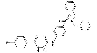 1-(4-fluorobenzoyl)-4-(4-N,N-dibenzylaminosulfonylphenyl)thiosemicarbazide Structure