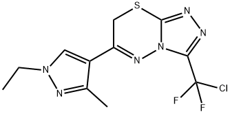 3-[chloro(difluoro)methyl]-6-(1-ethyl-3-methyl-1H-pyrazol-4-yl)-7H-[1,2,4]triazolo[3,4-b][1,3,4]thiadiazine Structure