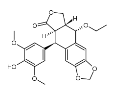 4'-demethyl-1-O-ethyl-1-epipodophyllotoxin Structure