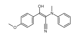 p-methoxy-α-(N-methylanilino)-β-hydroxy-cinnamonitrile Structure