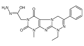 2-(1-ethyl-9-methyl-6,8-dioxo-3-phenyl-4H-purino[8,7-c][1,2,4]triazin-7-yl)acetohydrazide Structure