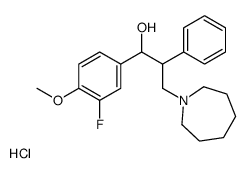 3-(azepan-1-yl)-1-(3-fluoro-4-methoxyphenyl)-2-phenylpropan-1-ol,hydrochloride Structure