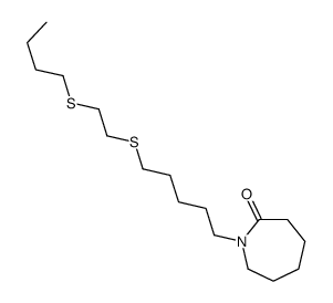 1-[5-(2-butylsulfanylethylsulfanyl)pentyl]azepan-2-one结构式