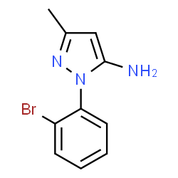 3-methyl-1-(2-bromophenyl)-1H-pyrazol-5-amine structure