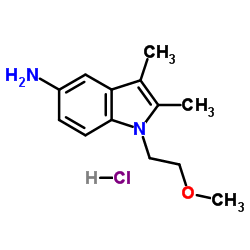 1-(2-METHOXY-ETHYL)-2,3-DIMETHYL-1H-INDOL-5-YLAMINE HYDROCHLORIDE structure