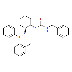 1-苄基-3-{(1R,2R)-2-[(11bS)-二萘并[2,1-d:1',2'-f][1,3,2]二氧磷杂七-4-基氨基]环己基}脲结构式