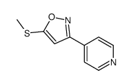 5-methylsulfanyl-3-pyridin-4-yl-1,2-oxazole Structure