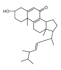 3-hydroxy-24-methylcholesta-5,8,22-trien-7-one structure